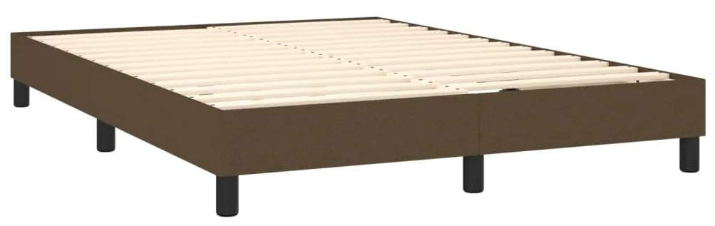 ΚΡΕΒΑΤΙ BOXSPRING ΜΕ ΣΤΡΩΜΑ &amp; LED ΣΚ.ΚΑΦΕ 140X190 ΕΚ ΥΦΑΣΜΑΤΙΝΟ 3133392