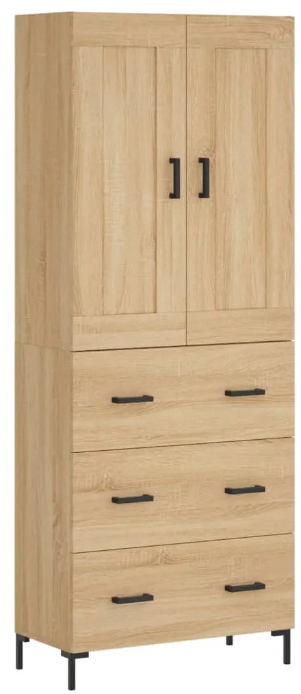 vidaXL Ντουλάπι Sonoma δρυς 69,5 x 34 x 180 εκ. από Επεξεργασμένο Ξύλο
