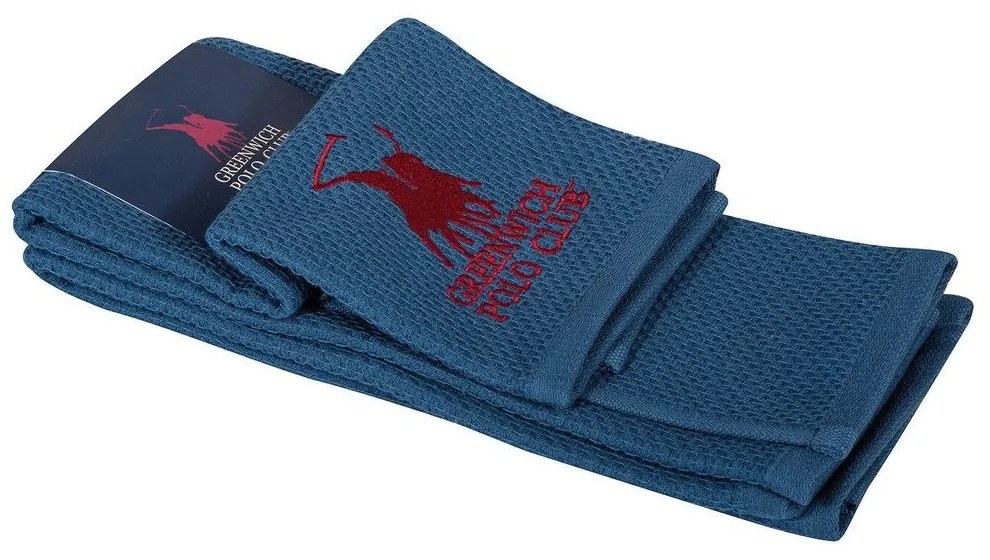 Πετσέτες Κουζίνας 2801 (Σετ 2τμχ) Blue Greenwich Polo Club 40x60cm 100% Βαμβάκι