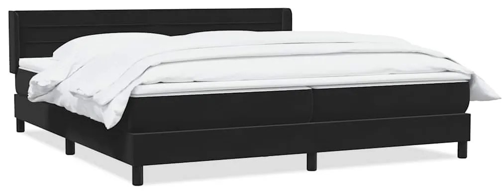 vidaXL Box Spring Κρεβάτι με στρώμα Μαύρο 180x220 cm Βελούδινο