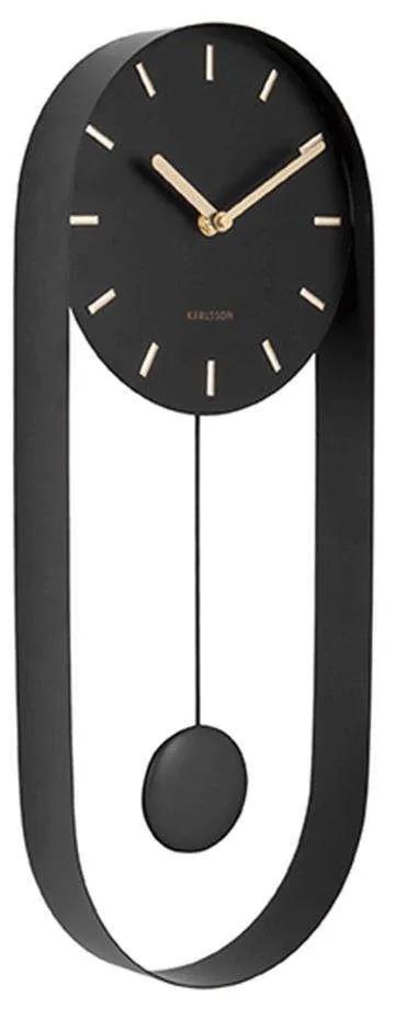 Ρολόι Τοίχου Εκκρεμές Charm KA5822BK 20x4,8x50cm Black Karlsson Ατσάλι
