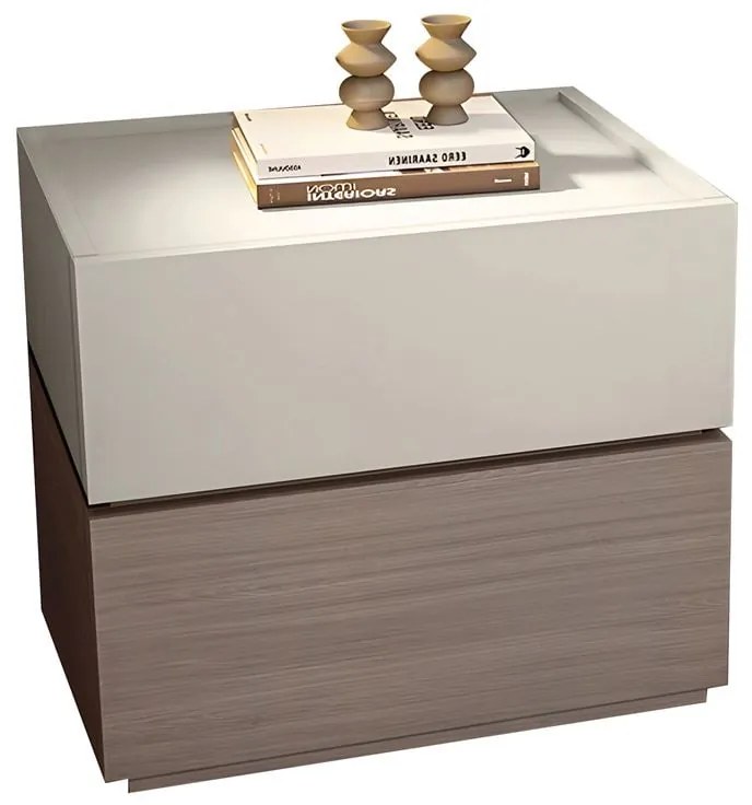 VANITY Κομοδίνο, Αποχρώσεων Sonoma Oak &amp; Cream, με Αποσπώμενα χρωματικά Μέρη