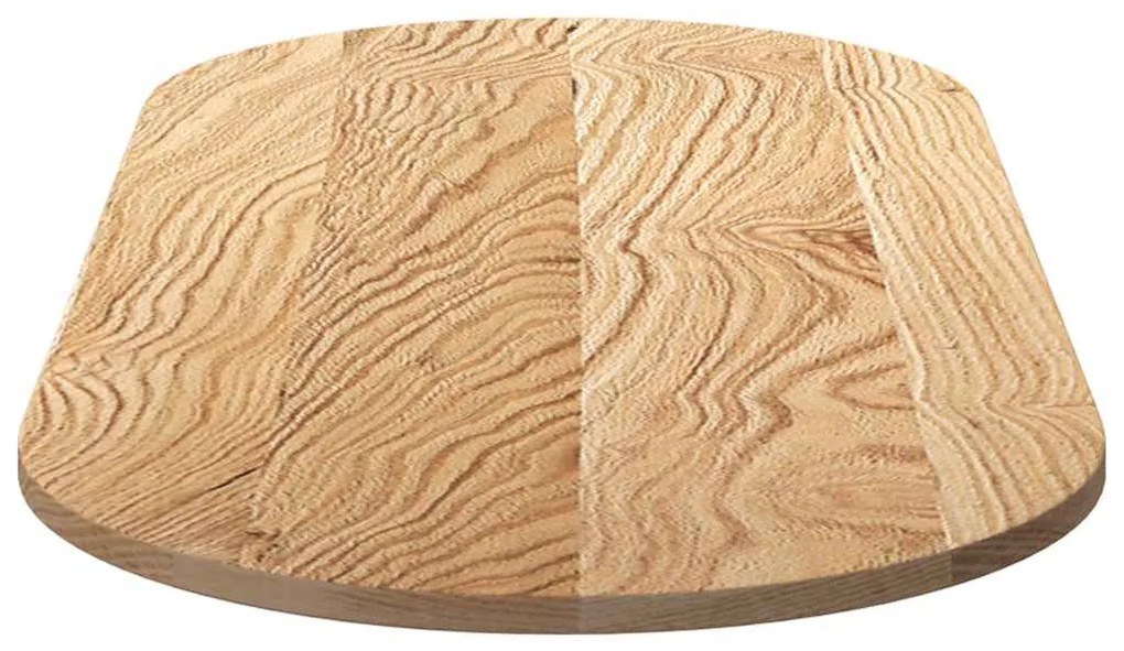 vidaXL Επιτραπέζια επιφάνεια 140x60x2 εκ. από Μασίφ Ξύλο Δρυός Οβάλ