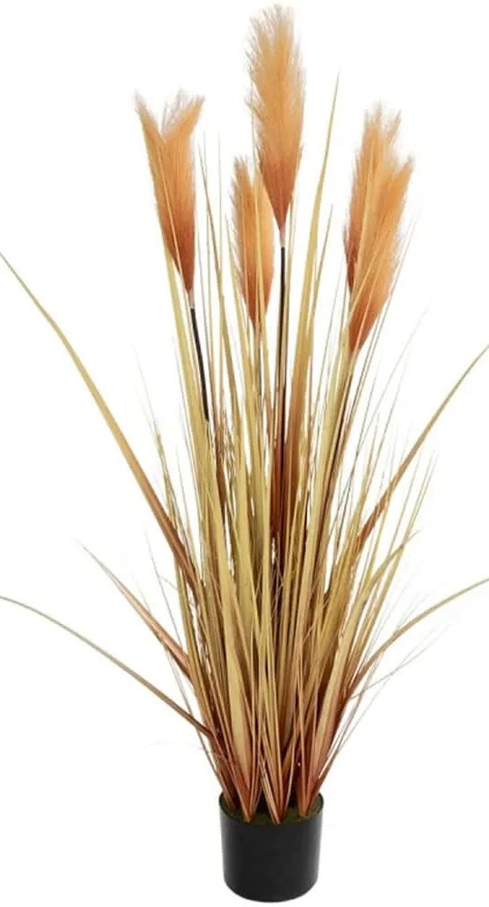 Τεχνητό Φυτό Pampas Grass 21475 120cm Orange-Brown GloboStar Πολυαιθυλένιο