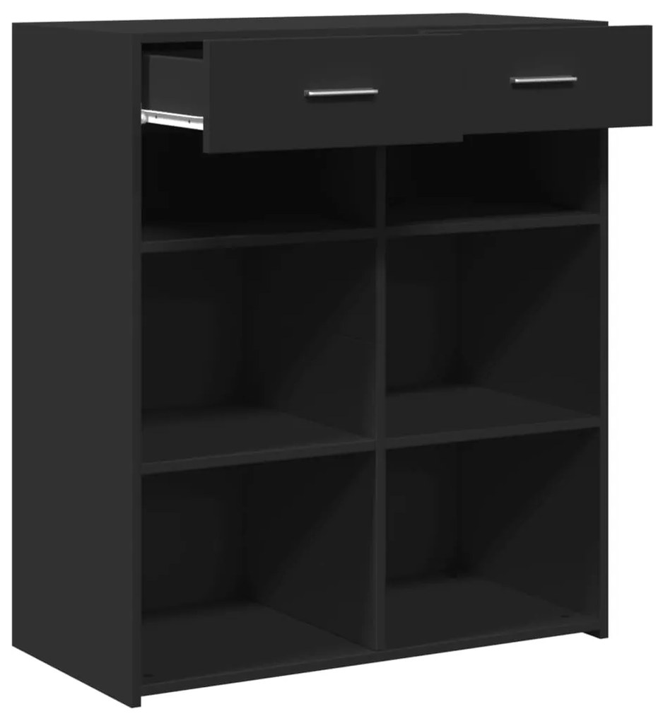 vidaXL Ντουλάπι Μαύρη 80x42,5x93 εκ. από Επεξεργασμένο Ξύλο
