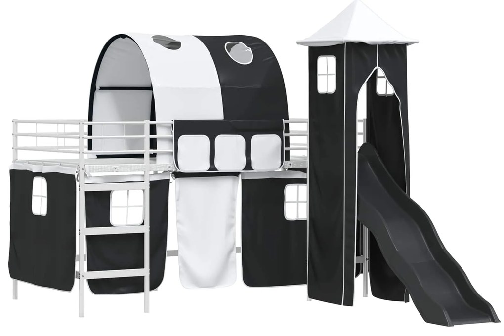 vidaXL Λευκό και Μαύρο 90 x 200 cm