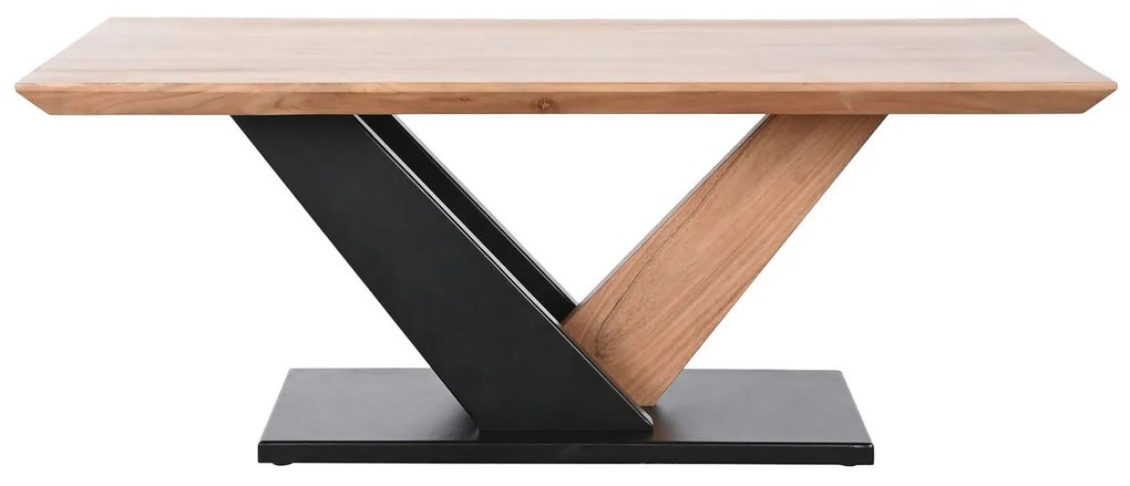 Τραπεζάκι Καφέ DKD Home Decor Μέταλλο ξύλο ακακίας 115 x 60 x 45 cm