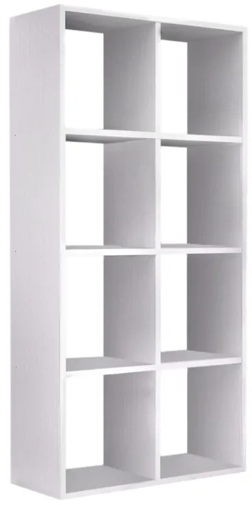 Βιβλιοθήκη Anser Megapap χρώμα λευκό 69,8x29x142εκ.