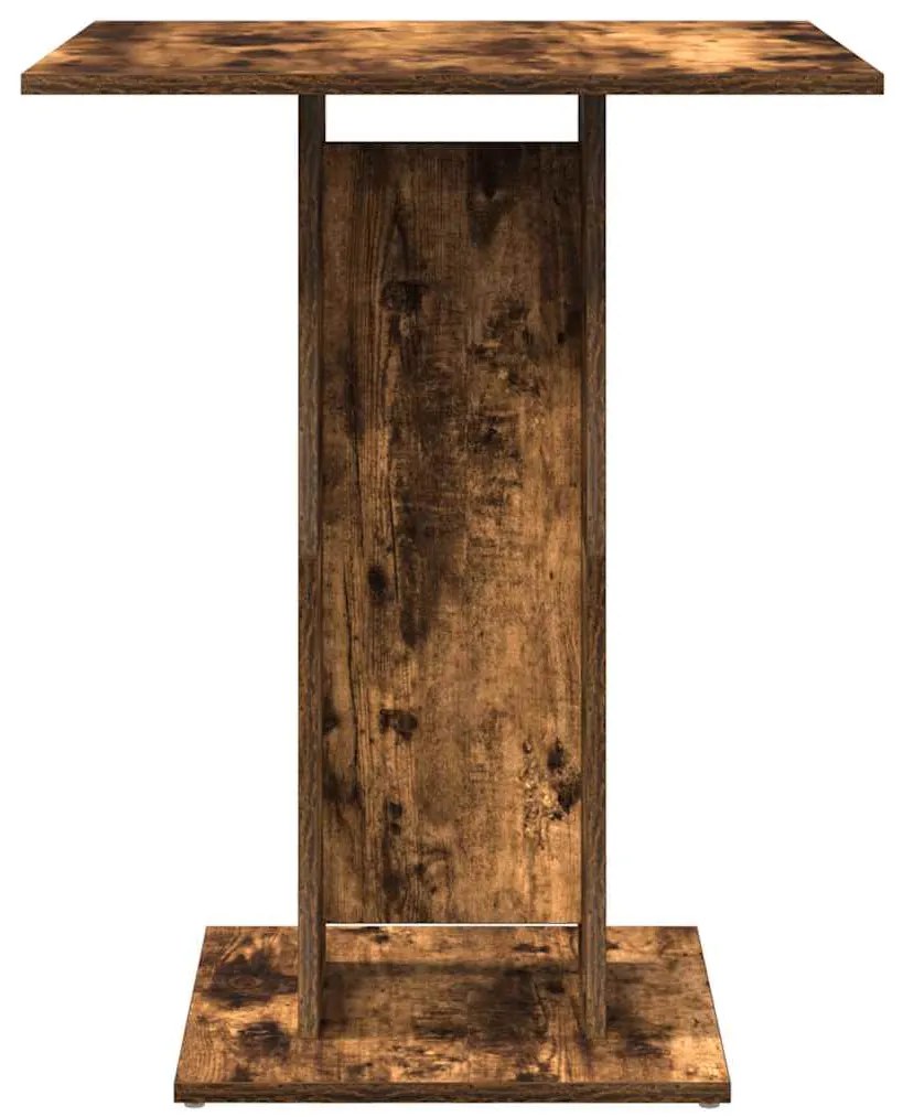 vidaXL Τραπέζι Bistro Καπνιστή Δρυς 60x60x75 εκ από Επεξεργασμένο Ξύλο