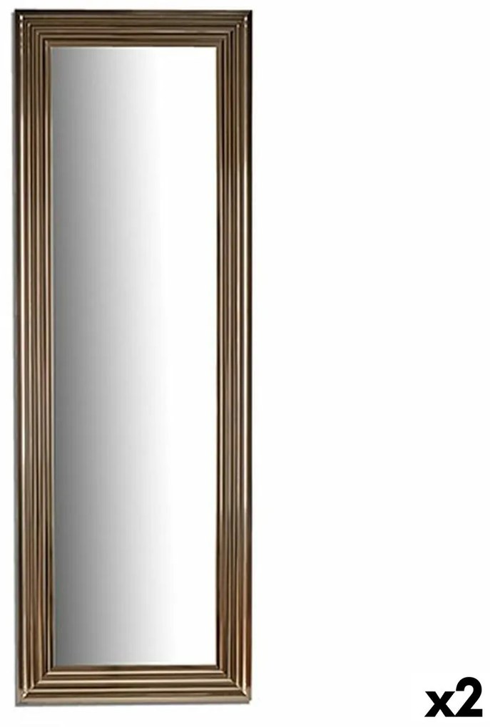 Τοίχο καθρέφτη 77503 Χρυσό Ρίγες 53 x 154,3 x 3 cm Ορθογώνιο (x2)