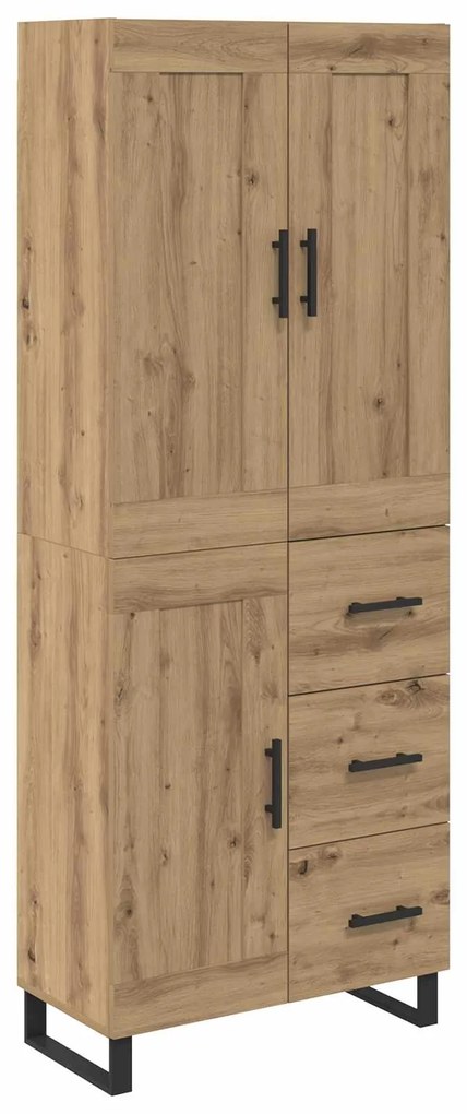 vidaXL Highboard Artisan Oak 69,5 x 34 x 180 εκ. Επεξεργασμένο ξύλο