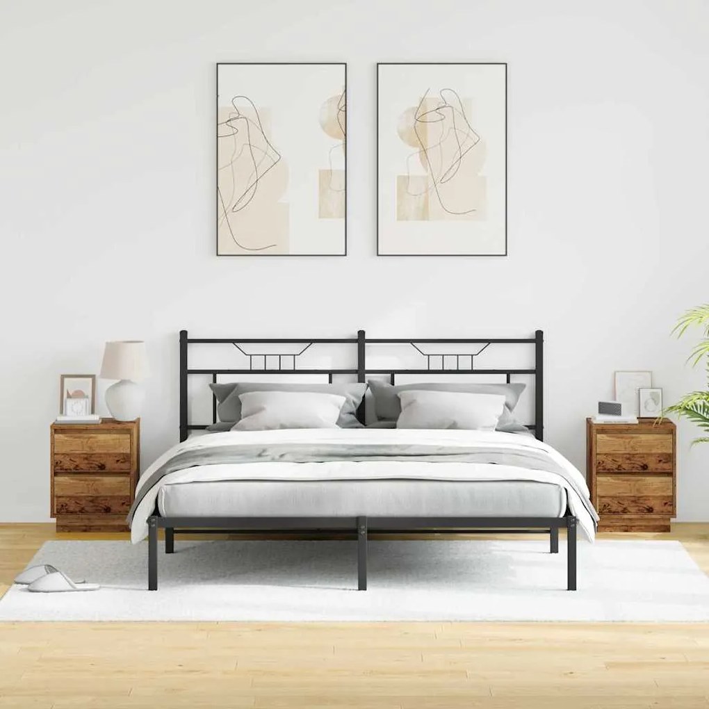 vidaXL Κομοδίνο 2 pcs Παλιό Ξύλο 39 x 34.5 x 50 εκ. Επεξεργασμένο ξύλο