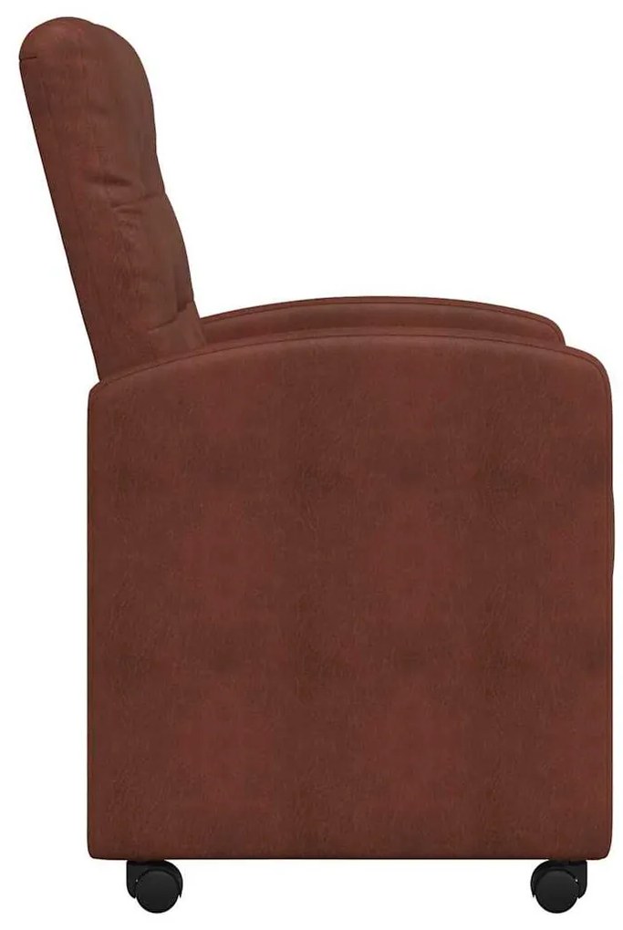 vidaXL Καρέκλες Φαγητού με Ρόδες 2 pcs Λαμπερό καφέ 58 x 67 x 97 εκ