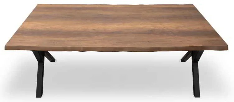 Τραπέζι Walter Megapap Mdf - μεταλλικό χρώμα καρυδί 160x80x75εκ.