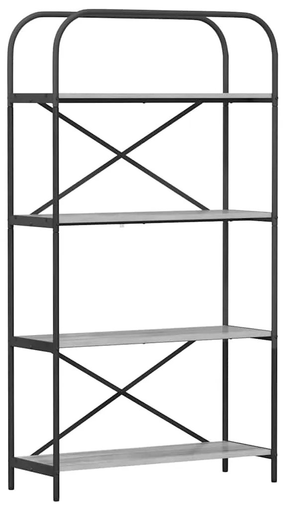 vidaXL Ράφι Βιβλίων Γκρίζο Σονομα 80 x 30 x 146 εκ Επεξεργασμένο ξύλο
