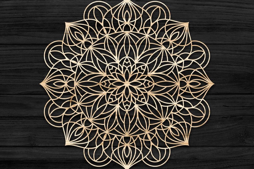Intra απο ξύλο plywood 3mm-4mm πάχος 3D Mandala για Cricut Δίασταση 30x30 cm INTRAFABR-73706061