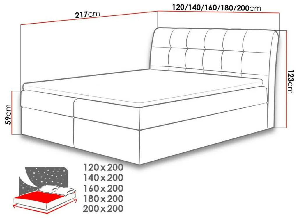 Κρεβάτι continental Baltimore 110, Διπλό, Continental, Άσπρο, 200x200, Οικολογικό δέρμα, Τάβλες για Κρεβάτι, 200x217x123cm, 187 kg, Στρώμα: Ναι