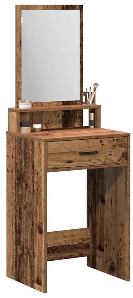 vidaXL Τραπέζι περιποίησης με συρτάρι Παλιό ξύλο 50 x 41 x 140 εκ.