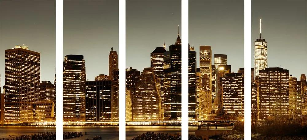 Κέντρο εικόνων 5 τμημάτων Νέα Υόρκη - 200x100