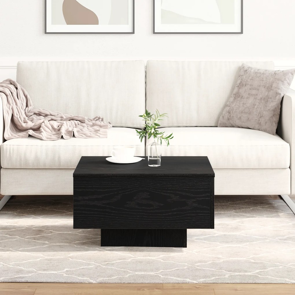 vidaXL Τραπεζάκι σαλονιού Μαύρο Δρυς 55x55x31 εκ από επεξεργασμένο ξύλο
