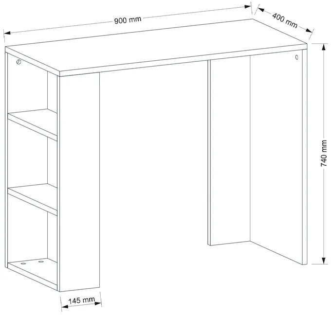 ΓΡΑΦΕΙΟ ΕΡΓΑΣΙΑΣ NETENIA MEGAPAP ΧΡΩΜΑ ΛΕΥΚΟ 90X40X74ΕΚ.