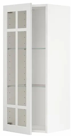 METOD ντουλάπι τοίχου με ράφια/γυάλ πόρτα 694.610.70