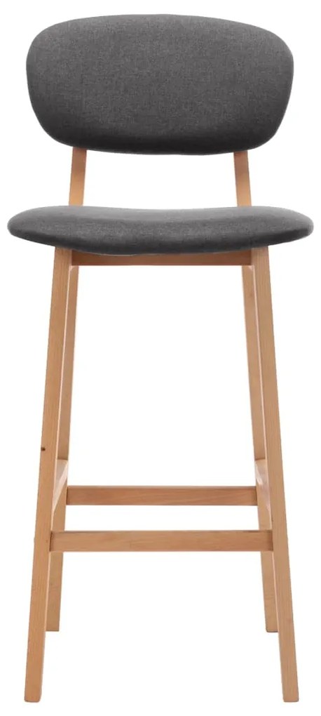 vidaXL Σκαμπό Μπαρ 2 τεμ. Σκούρο Γκρι Υφασμάτινα