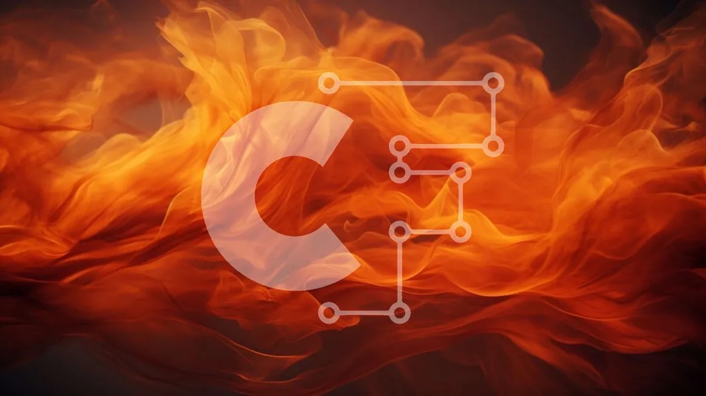 Intra Συλλεκτικό Ξύλινο Παζλ Plywood 4mm - Κοντινή όψη της πορτοκαλί φλόγας που τρεμοπαίζει Σε Ξύλινο Κουτί - Διαστάσεις Puzzle: 10x10 cm – 25 κομμάτια