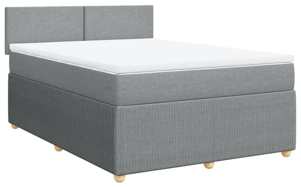 vidaXL Κρεβάτι Boxspring με Στρώμα Αν. Πράσινο 160x200εκ Υφασμάτινο