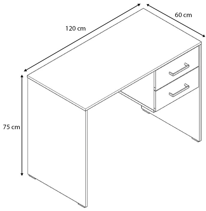 Γραφείο Felman Megapap χρώμα honey oak 120x60x75εκ.