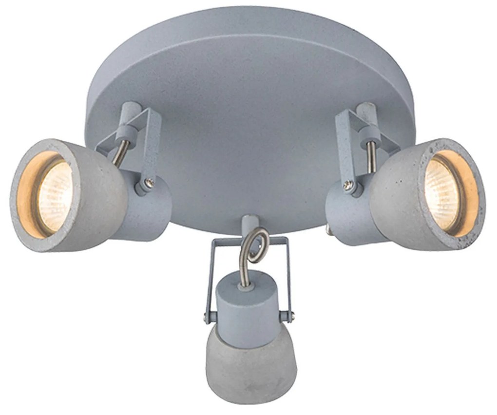 Τρίφωτο Φωτιστικό Σποτ MC171153 Grey Cement, Metal