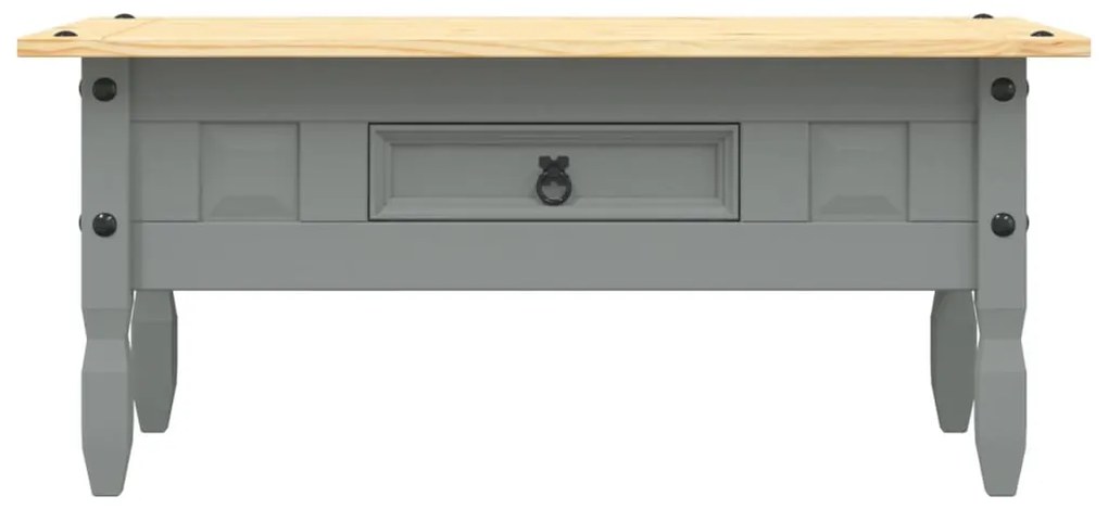 vidaXL Τραπέζι Σαλονιού Μεξικ. Στιλ Corona Γκρι 100x55x44 εκ. Πεύκο