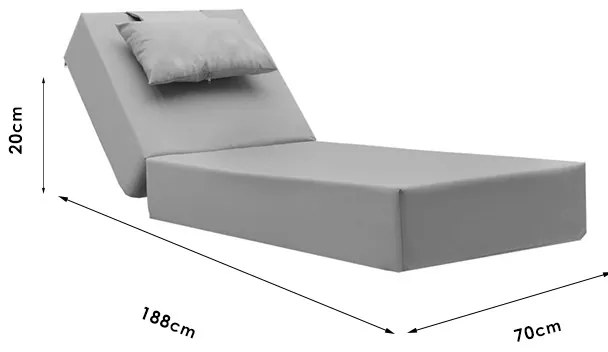 Μαξιλάρι ξαπλώστρας Specta pakoworld ύφασμα μπεζ 60x190x20εκ