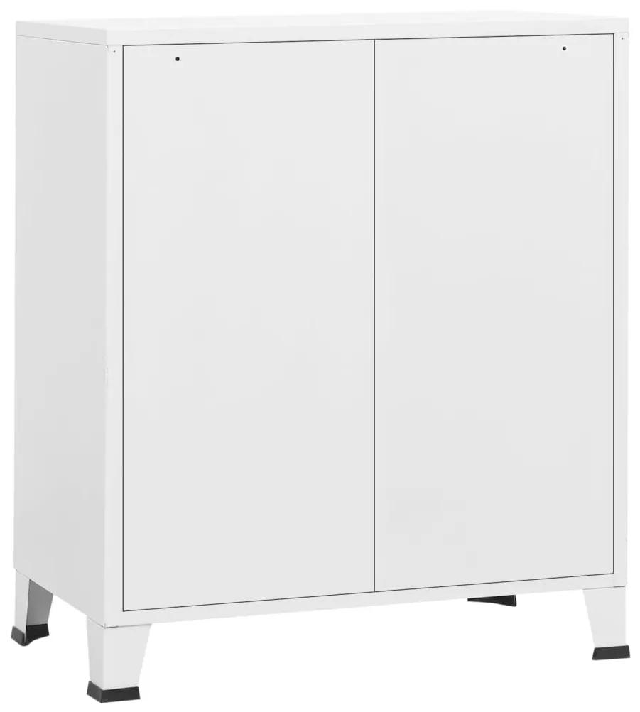 vidaXL Συρταριέρα Βιομηχανική Λευκή  78 x 40 x 93 εκ. Μεταλλική