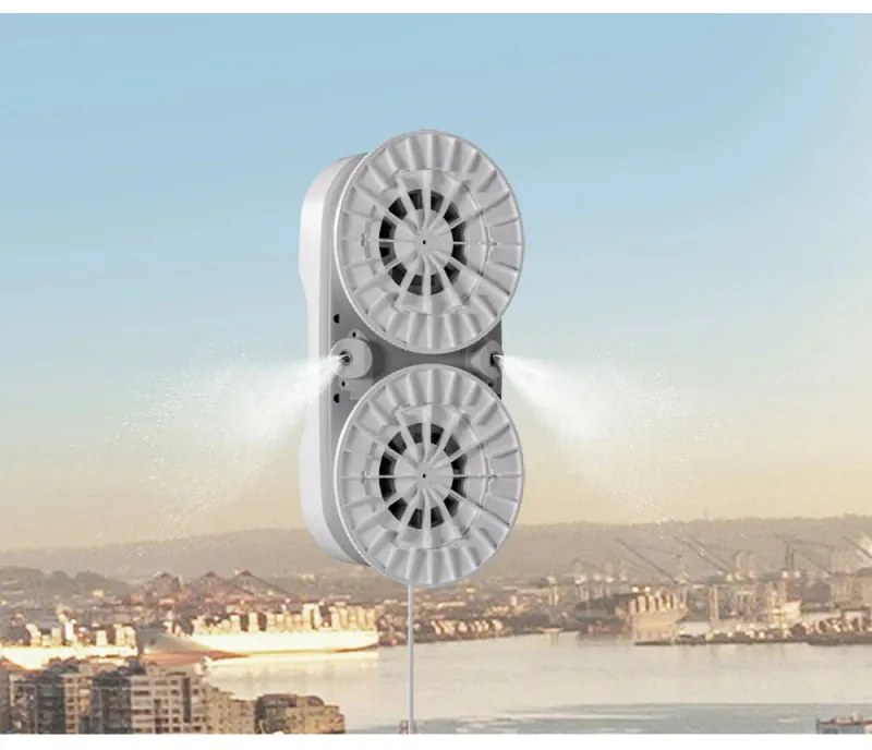 Ρομπότ καθαρισμού παραθύρων HUTT DDC56, 60 ml, 120W, 3000Pa, αισθητήρες AI, Ενσωματωμένο UPS, Έξυπνος αλγόριθμος, Λευκό