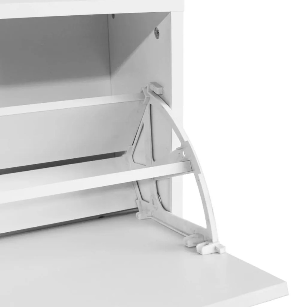 vidaXL Πάγκος Αποθήκευσης Παπουτσιών Λευκός 80 x 24 x 45 εκ.