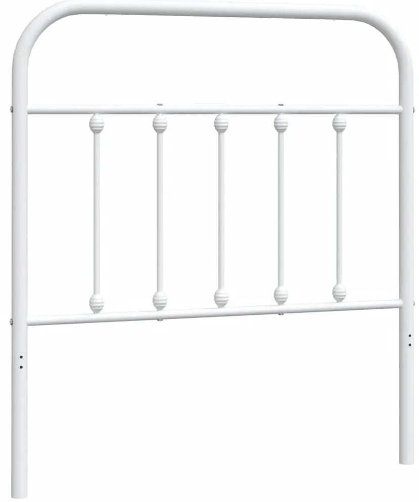 vidaXL Κεφαλάρι Λευκό 80 εκ. Μεταλλικό