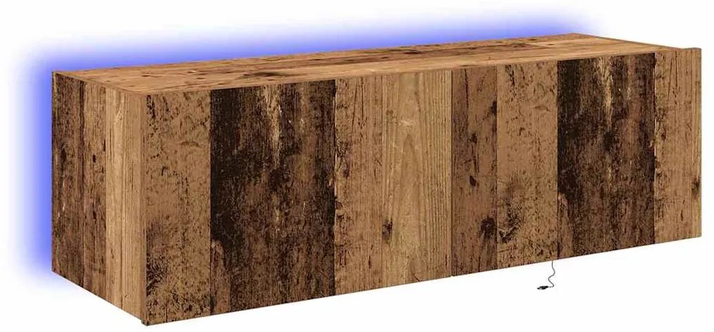 vidaXL Ντουλάπι Τηλεόρασης Τοίχου 2 pcs Παλιό Ξύλο 100 x 35 x 31 cm