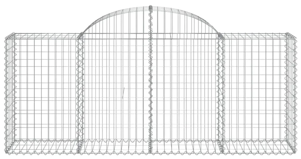 vidaXL Συρματοκιβώτια Τοξωτά 20 τεμ. 200x50x80/100 εκ. Γαλβαν. Ατσάλι