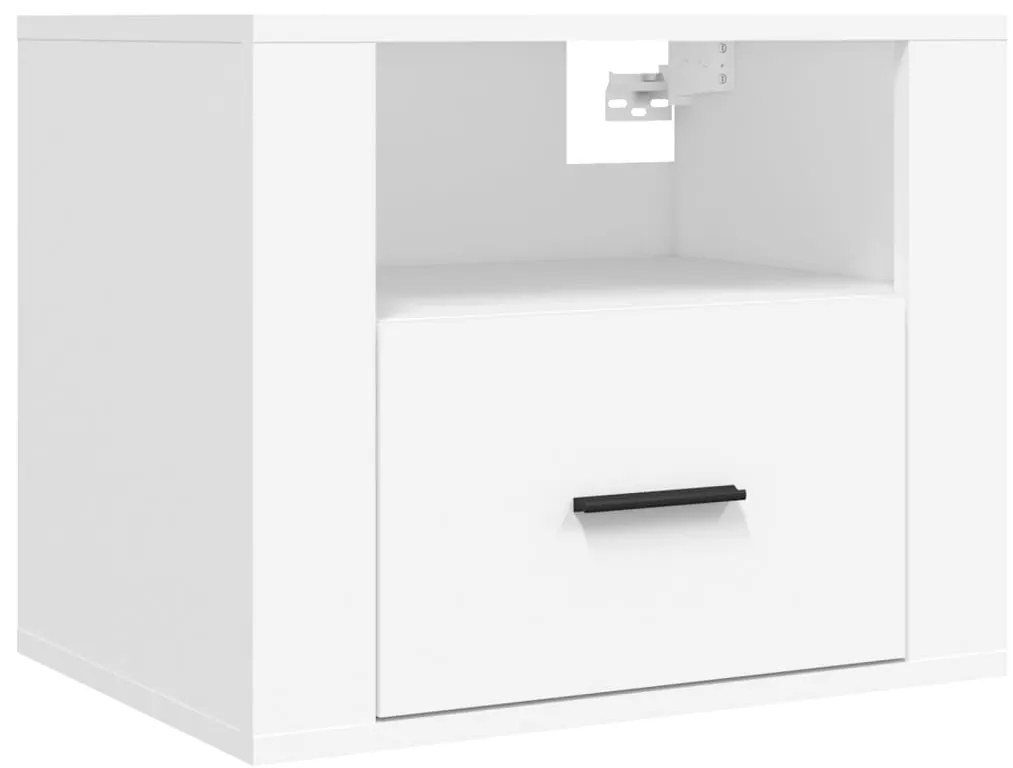 vidaXL Κομοδίνα Επιτοίχια 2 τεμ. Λευκά 50x36x40 εκ.