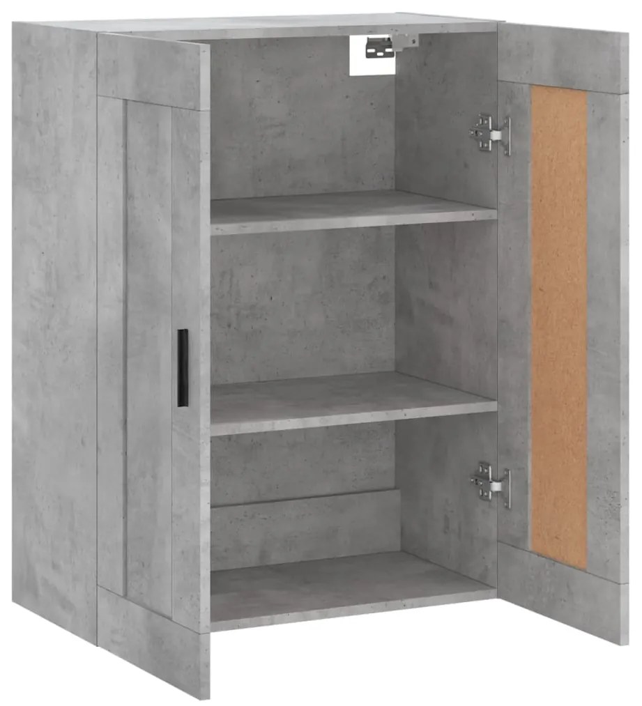 vidaXL Ντουλάπι Επιτοίχιο Γκρι Σκυροδεμ. 69,5x34x90 εκ. Επεξεργ. Ξύλο