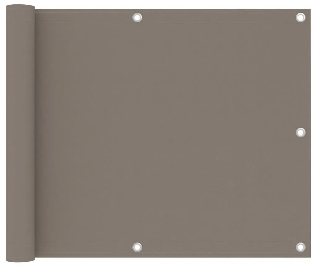 Διαχωριστικό Βεράντας Taupe 75 x 500 εκ. Ύφασμα Oxford - Μπεζ-Γκρι