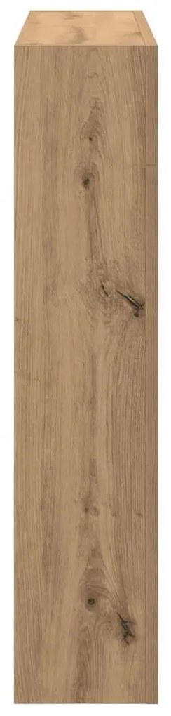 vidaXL Πλαίσιο Τζακιού Αρτισιανή Δρυς 81x18x82 εκ. από Επεξ. Ξύλο
