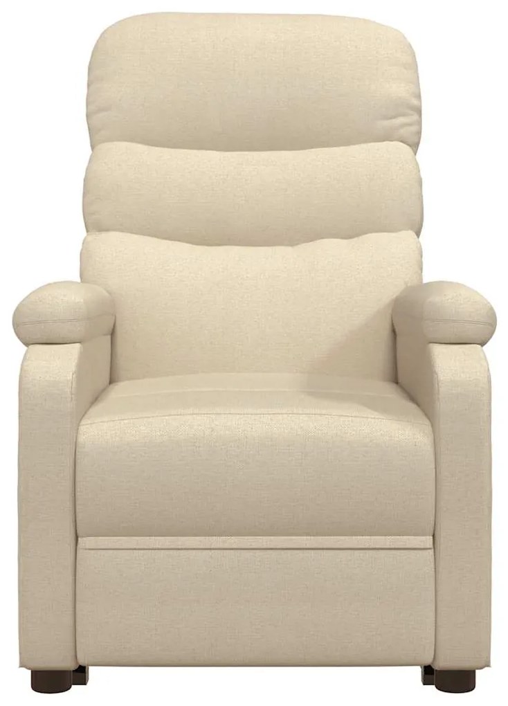 vidaXL Πολυθρόνα Ανακλινόμενη Κρεμ Υφασμάτινη