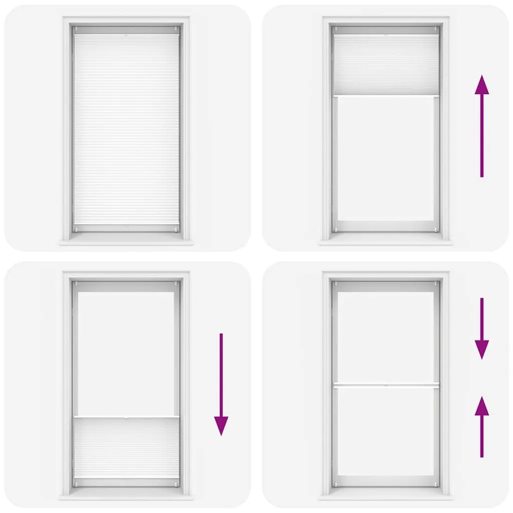 Πλισέ στόρι σκίασης 100 x 200cm Λευκό