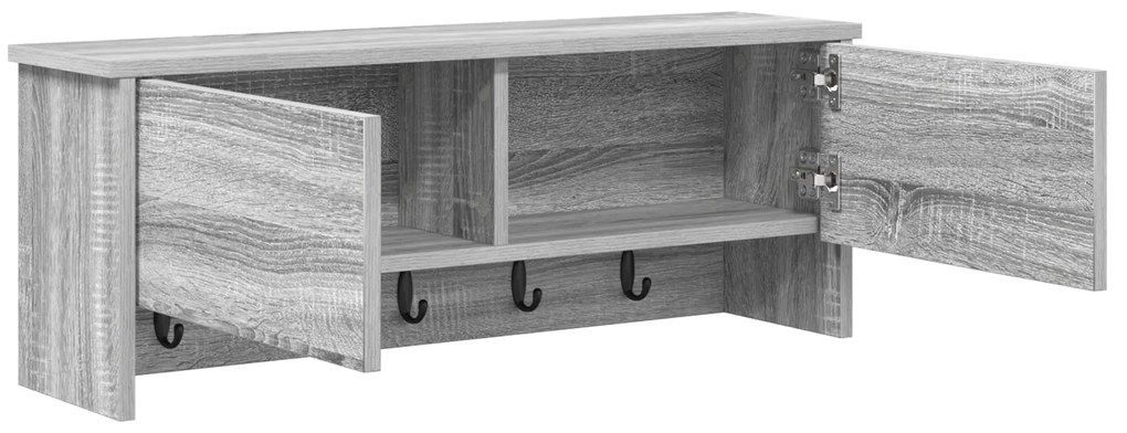 vidaXL Τοίχου Κρεμάστρα Γκρι sonoma 80 x 20 x 30 cm Επεξεργασμένο ξύλο