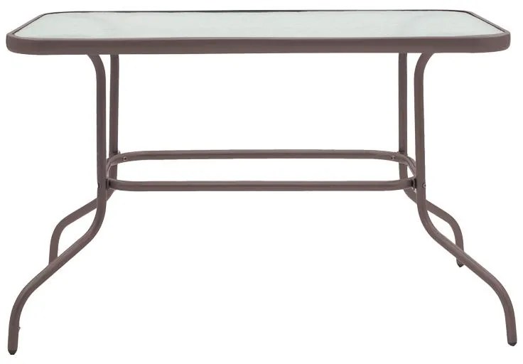 Σετ κήπου - Τραπεζαρία Valor - Sussie 5 τεμ. μέταλλο καφέ - γυαλί 110x60x70 εκ. 110x60x70 εκ.