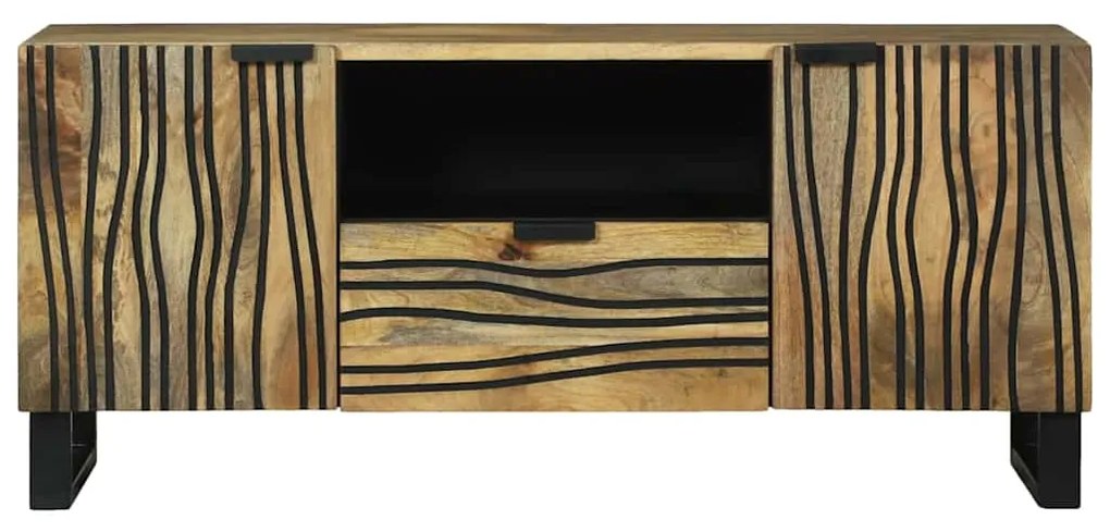 vidaXL Ντουλάπα TV με συρτάρι Καφέ 105 x 33 x 46 εκ Μασίφ ξύλο μάνγκο