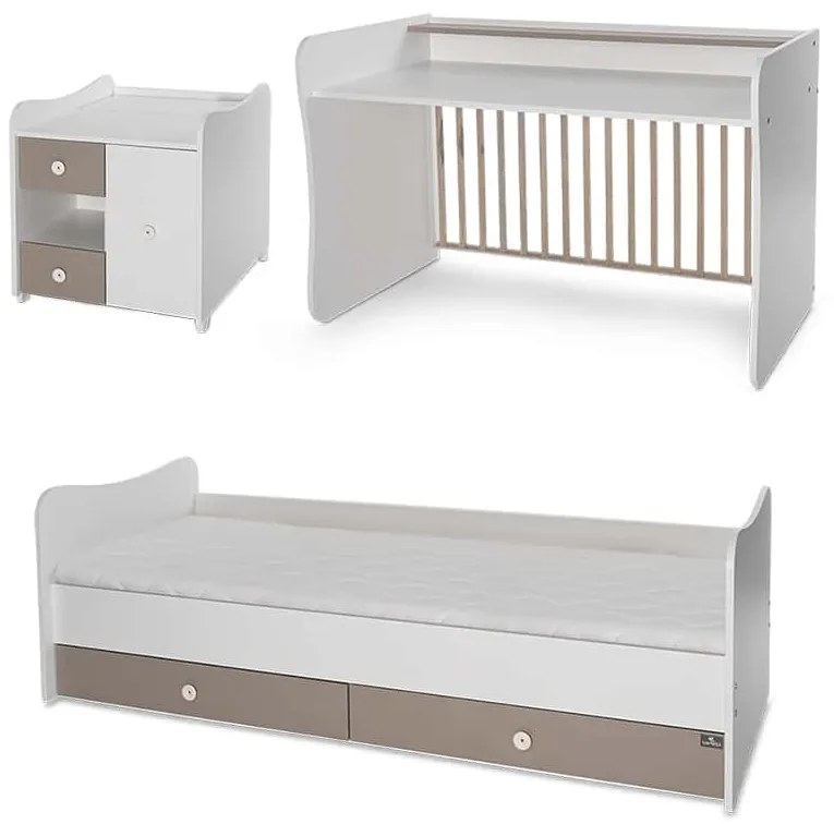Πολυμορφικό βρεφικό κρεβάτι Mini Max  White &amp; String  10150500037A Lorelli