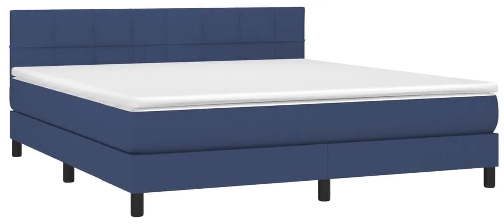 ΚΡΕΒΑΤΙ BOXSPRING ΜΕ ΣΤΡΩΜΑ ΜΠΛΕ 180X200 ΕΚ. ΥΦΑΣΜΑΤΙΝΟ 3140079